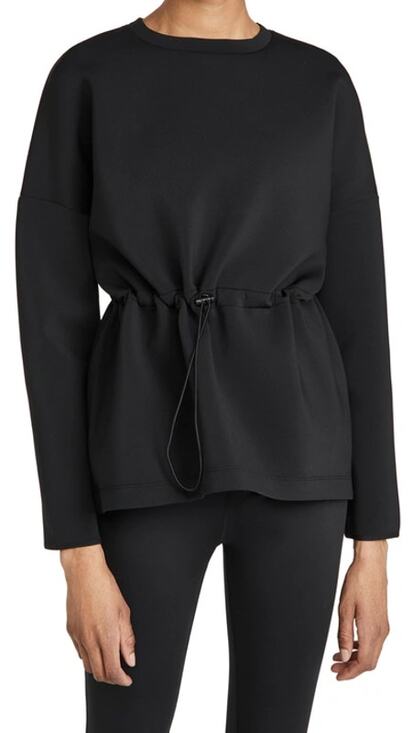 Sweaty Betty Tops - Sweaty Betty Grace Toggle Long Sleeve Crewneck Sweatshirt Schwarz Women's XL